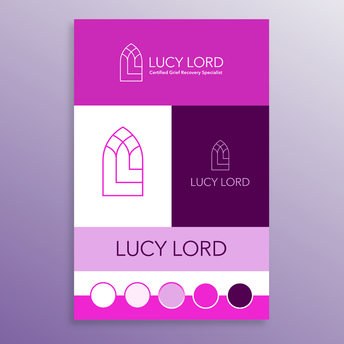 Lucy Lord Certified Grief Recovery Specialist Branding